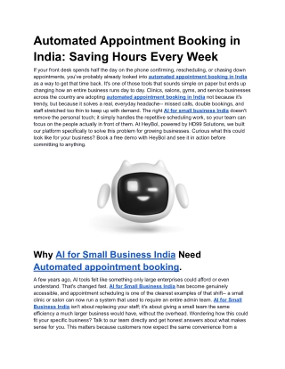 Automated Appointment Booking in India_ Saving Hours Every Week