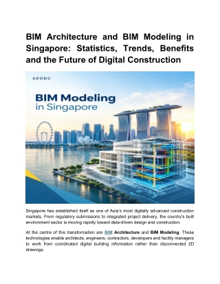 BIM Architecture and BIM Modeling in Singapore