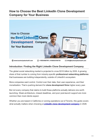 How to Choose the Best LinkedIn Clone Development Company for Your Business