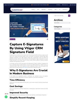 Capture E-Signatures By Using Vtiger CRM Signature Field