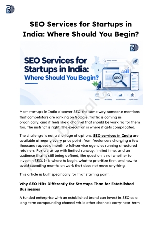 SEO Services for Startups in India: Where Should You Begin?