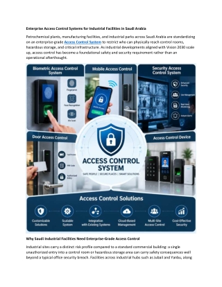 Enterprise Access Control Systems for Industrial Facilities in Saudi Arabia