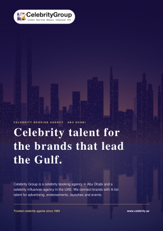 Celebrity Booking Agency in Abu Dhabi for Influencer Campaigns | Celebrity Group