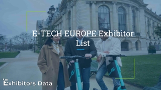 E-TECH EUROPE Exhibitor List 2026