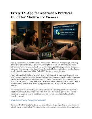 Freely TV App for Android
