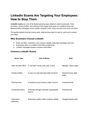 LinkedIn Scams Are Targeting Your Employees: How to Stop Them