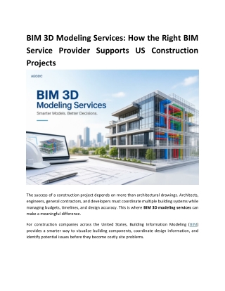 How the Right BIM Service Provider Supports US Construction Projects
