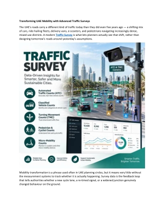 Transforming UAE Mobility with Advanced Traffic Surveys