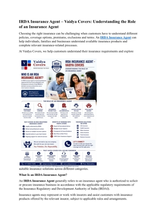 IRDA Insurance Agent
